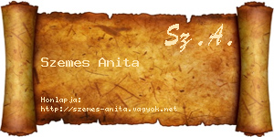 Szemes Anita névjegykártya
