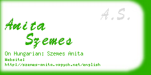 anita szemes business card